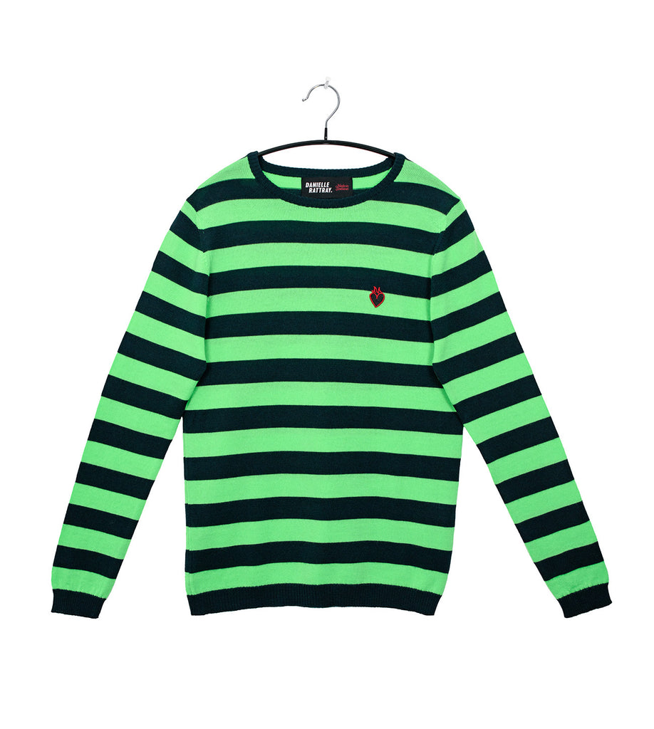 Striped Knit | Green & Black | Knitwear | Danielle Rattray | Danielle ...